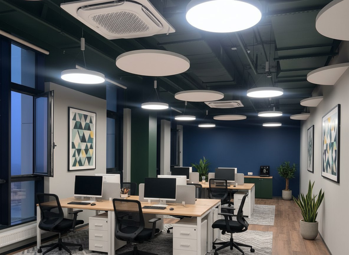 Преимущества фибролитового акустического потолка