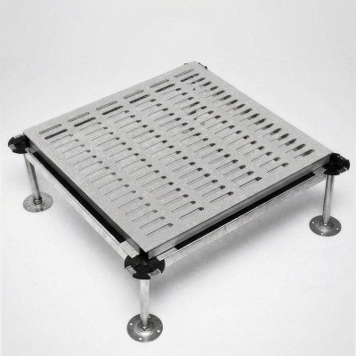 Плита фальшпола вентиляционная из металла K&R Design Metal 38P/PVC ASPECT 2-45/B