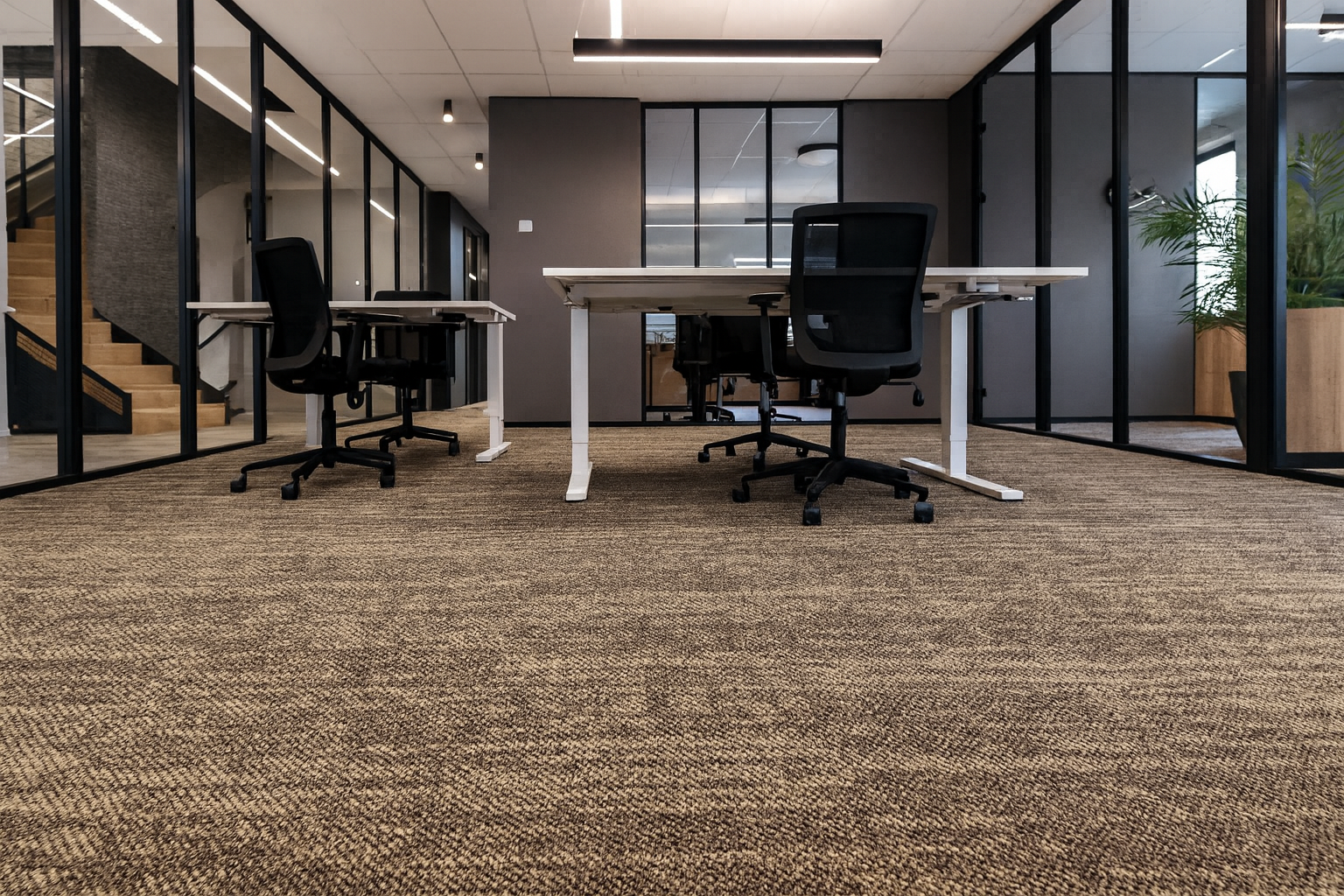 Ковровая плитка в интерьере Офис с ковровой плиткой