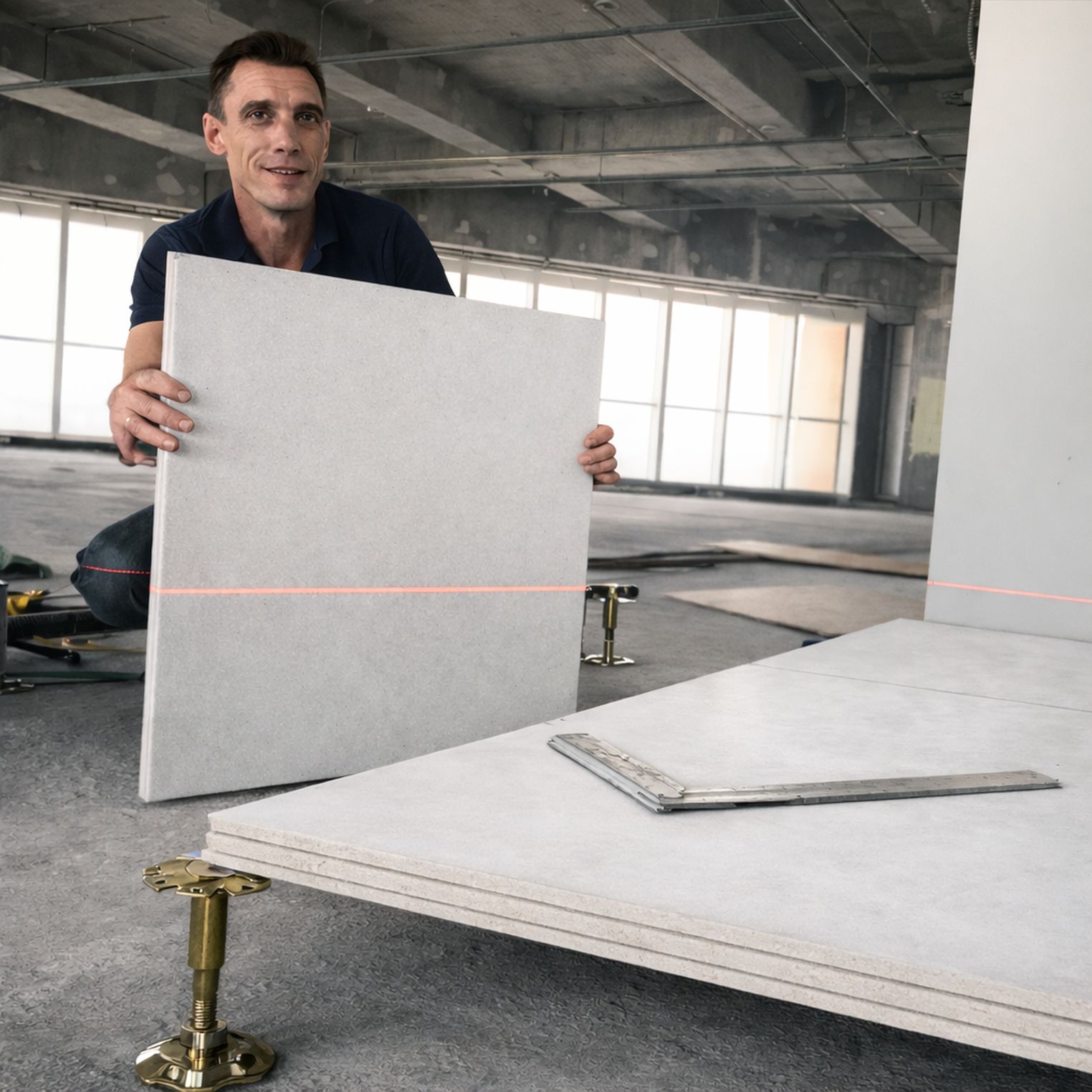 Неразъёмный фальшпол — альтернатива стяжке