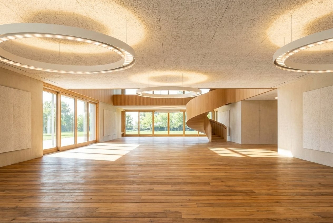 Области применения фибролитовых акустических панелей