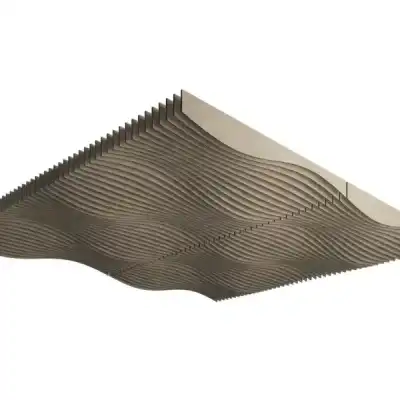 Акустическая панель из войлока K&R Design BFL FLOW WAVE 2400х250/350х9 мм