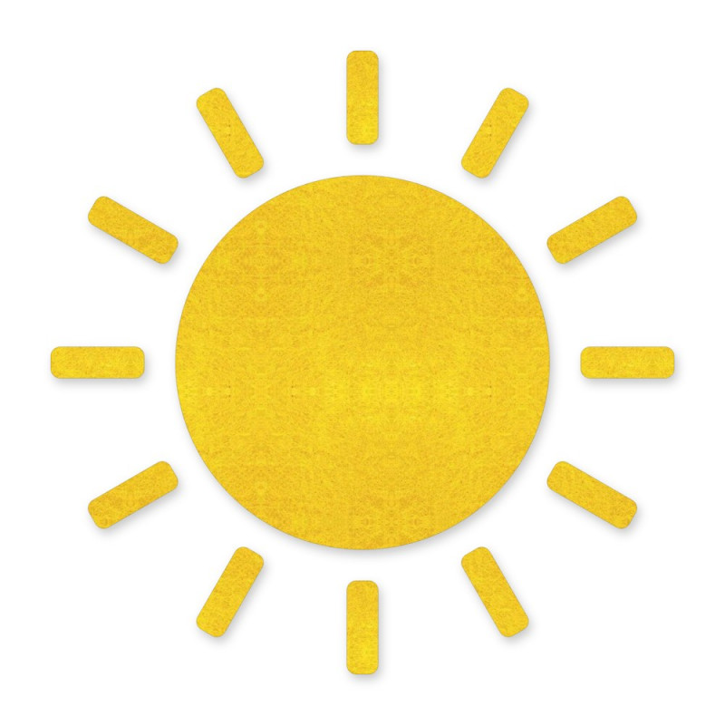Акустическая настенная фигура войлок K&R Design VLK «Солнце Ø600 с лучами» 1000*1000*9 мм